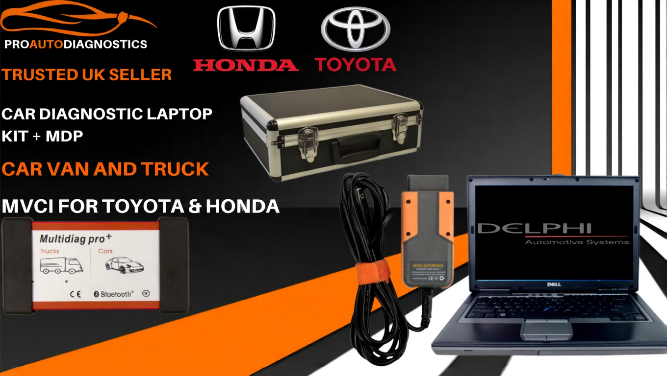 Car Diagnostic laptop kit + MDP, Car Van and Truck + MVCI for Toyota & Honda